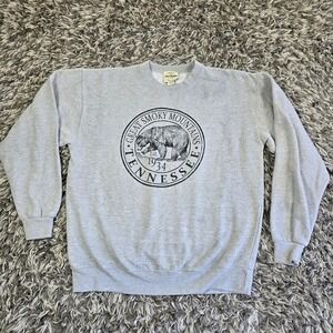 Jon Lauren Apparel Gray Bear Great Smoky Mountains Tennessee Sweatshirt XL